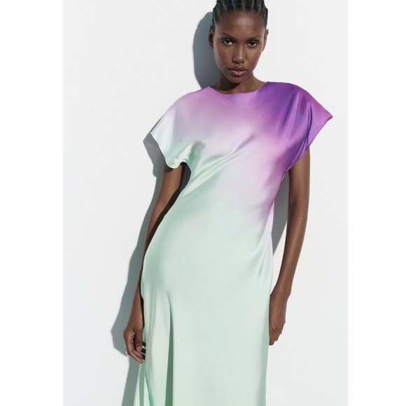 Zara | Dresses | Zara Long Tie Dye Dress | Poshmark